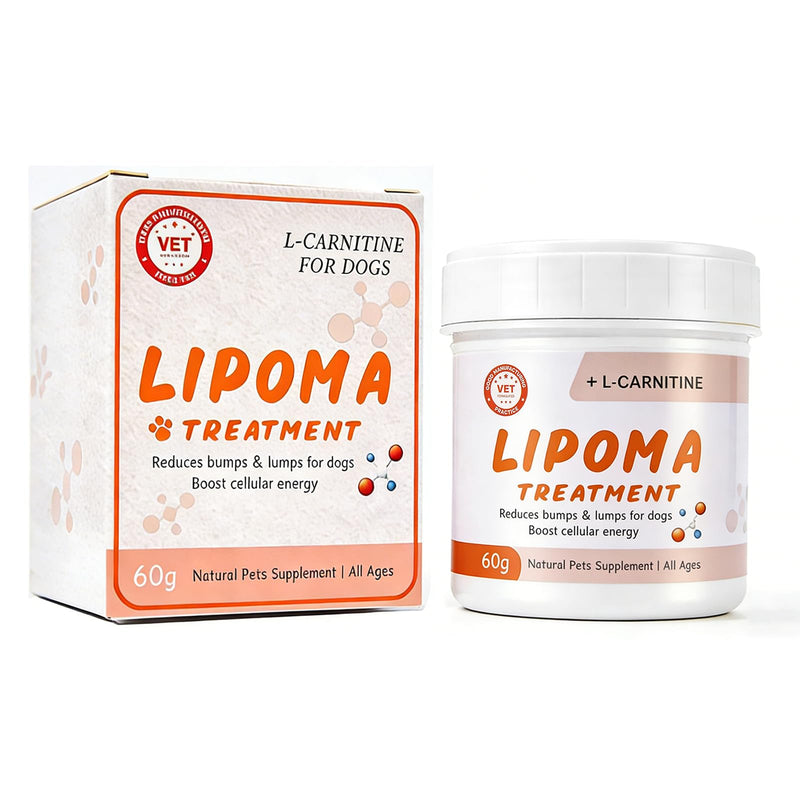 Lipoma Treatment for Dogs, L-Carnitine Reduces Fatty Lumps and Bumps, Vet-Formulated Natural Pet Supplement Boost Energy & Vitality, Immune and Blood Support, Promotes Overall Wellness, 60g