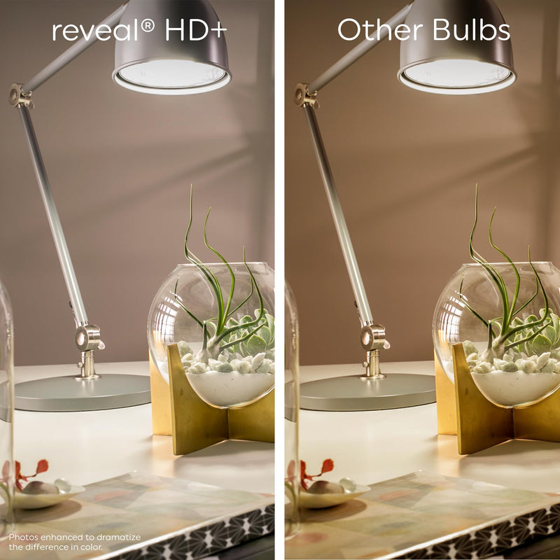 GE Reveal HD+ LED Light Bulbs, 60 Watt, T10 Decorative Tube Lights (8 Pack)