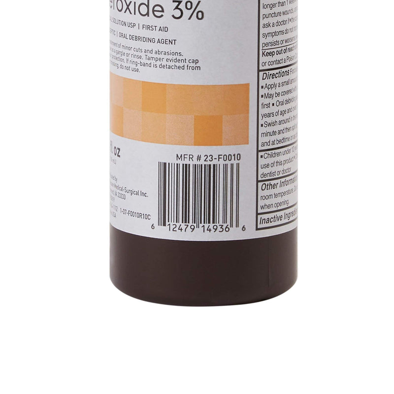 McKesson Hydrogen Peroxide 3%, 4 oz [Pack of 1] Topical Solution USP, First Aid Antiseptic, Oral Debriding Agent