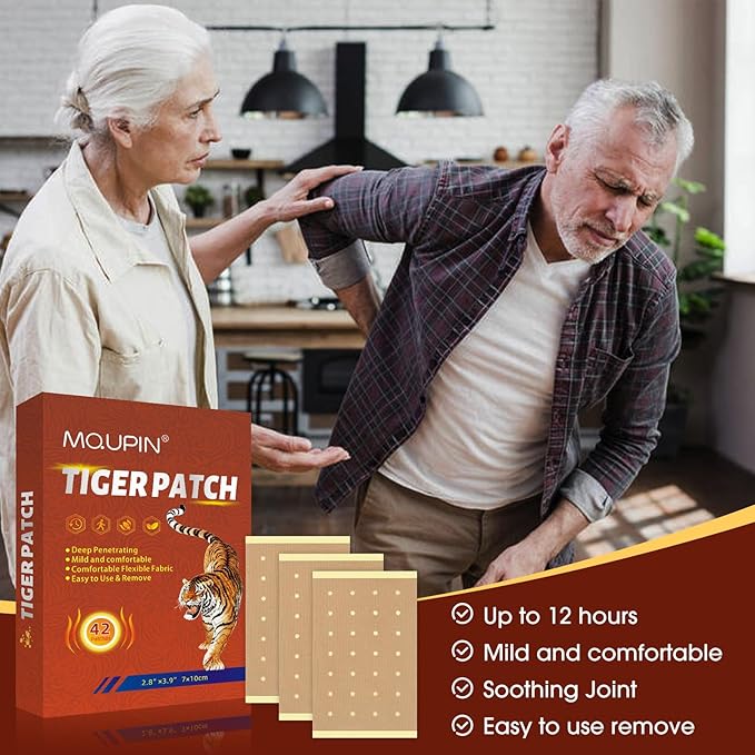 MQ Pain Relief Patches, Chinese Pain Relief Plaster Herbal Patches for Knee, Back, Joint, Muscle Neck Pain Relieving Up to 12 Hours, 20 Patches