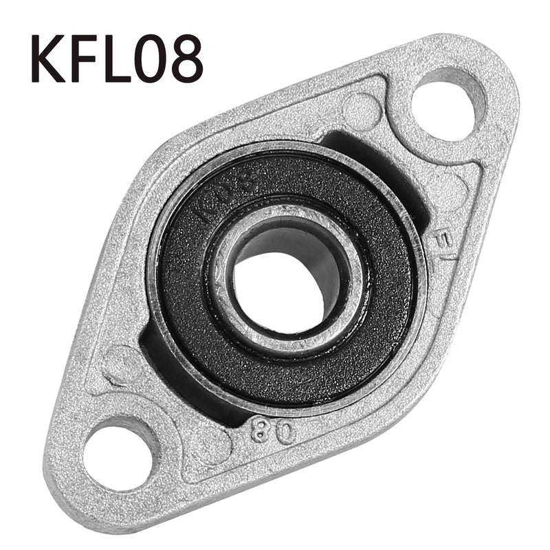 KFL08 Pillow Block Bearing Flange Bearing, 0.31 inch / 8mm Aluminum Alloy Bearing Self Aligning Bearing, Replacement Bearings Mounted Bearings for Machine 8mm / KFL08