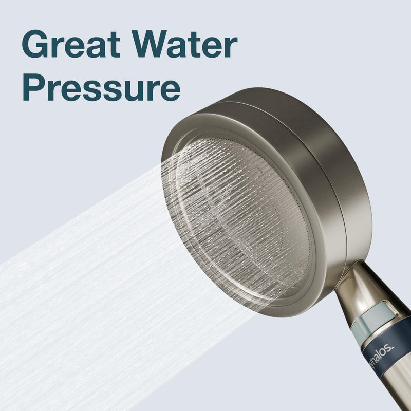 MyHalos® Handheld Filtered Shower Head with Handheld Handle - High Pressure Shower Heads With Filter To Reduce Chlorine & Soften Water - Easy to Install Detachable Filtered Shower Head For Hard Water Chrome