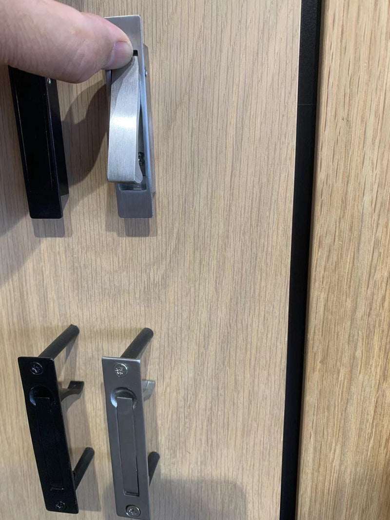 Dontay Pocket Door Pull Handle, Edge Pull, Professional Stainless Steel 304, Flush Mount Door Pull for Pocket Sliding Door (Matte Black, 1) Matte Black