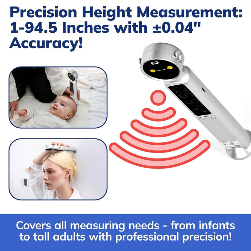 FITDAYS Kids Height Measure, Wireless Ultrasonic Tracker with Astronaut Design, cm/ft/in（HM2048B）