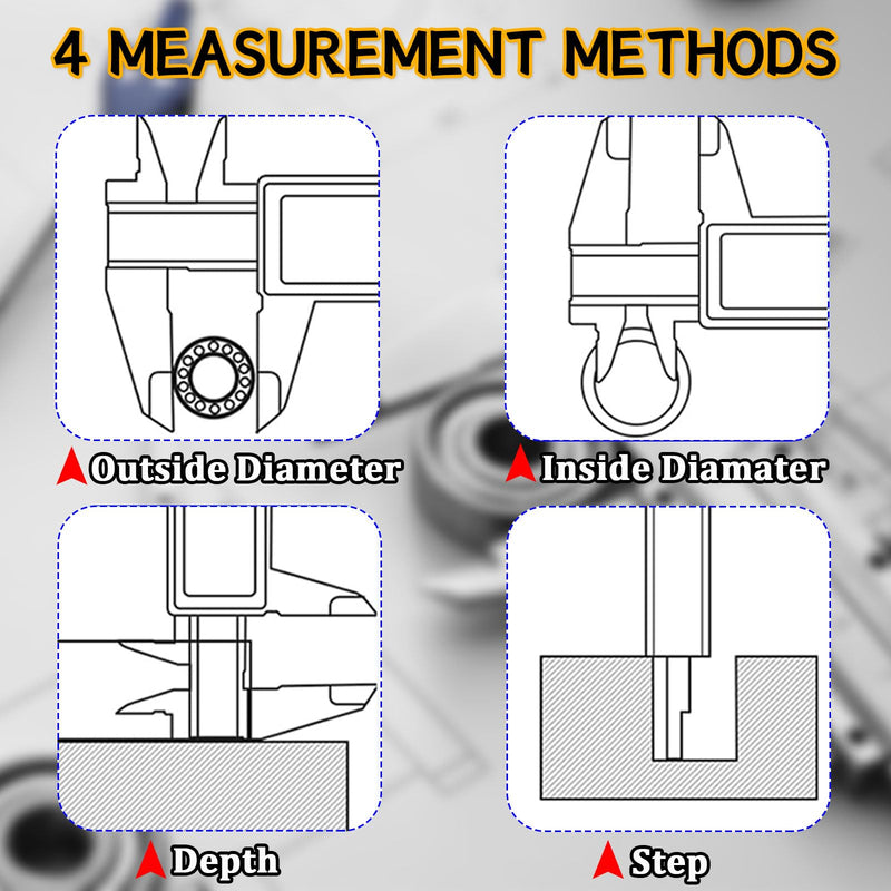 Non Digital Vernier Caliper, 6"/150mm Stainless Steel Caliper Measuring Tool, High Precision Micrometer Carbon Caliper, 1/128" & 0.05mm Dual Reading Scale