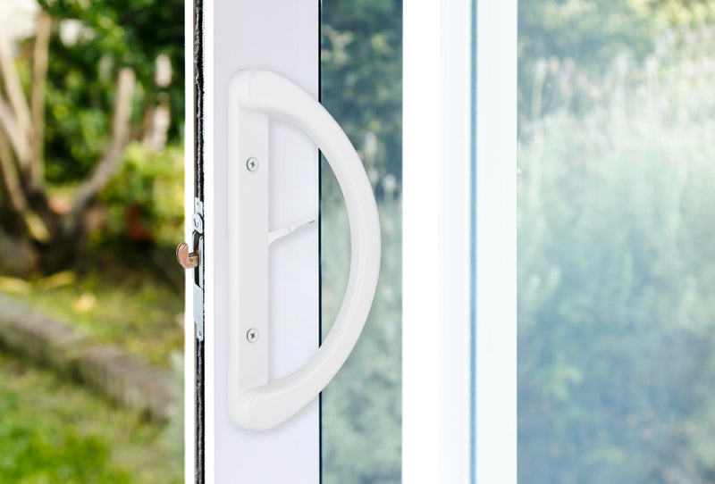 Wright Products Patio Sliding Door Handle Set, Mortise Style, Perfect Replacement for Damaged Sliding Door Handles, Sleek Design, Reversible Design(Non-Handed), White