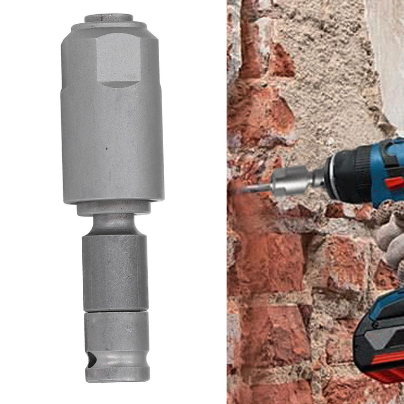 Impact Wrench Converter, High Carbon Steel 2 Pits and 2 Grooves, Round Shank Impact Wrench to Electric Hammer Adapter, for Various Drill Types