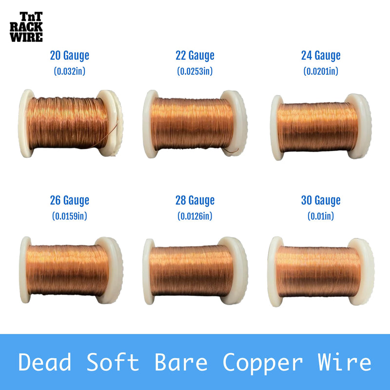Bare Copper Wire – 28 Gauge, Dead Soft for Jewelry Making, Crafting, Gardening – 2,068 FT – 1 lb Spool