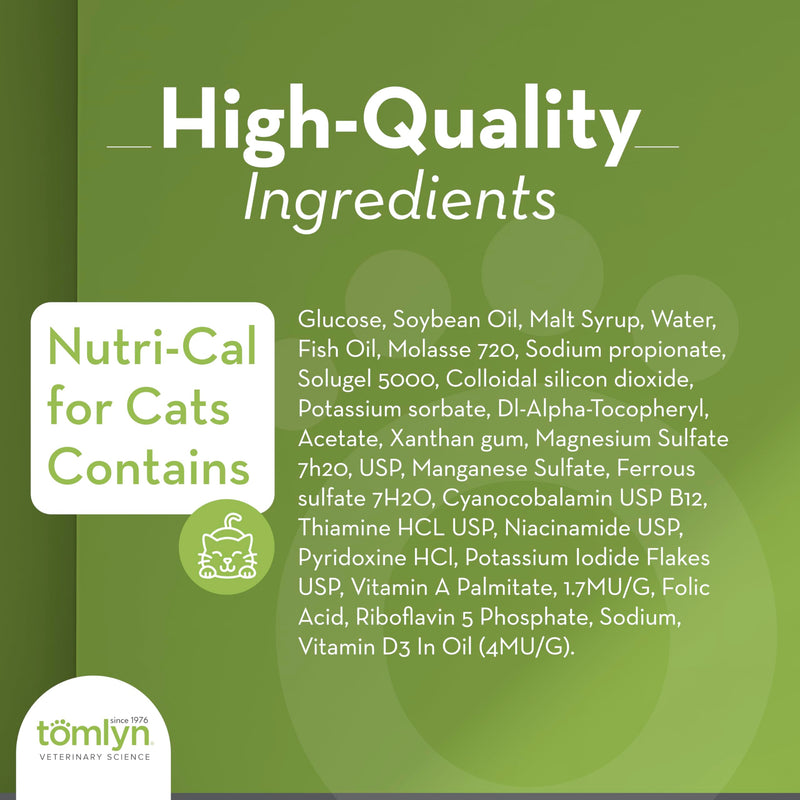 Tomlyn High Calorie Nutritional Gel for Cats, (Nutri-Cal) 4.25 oz Adult Cat 4.25 Ounce