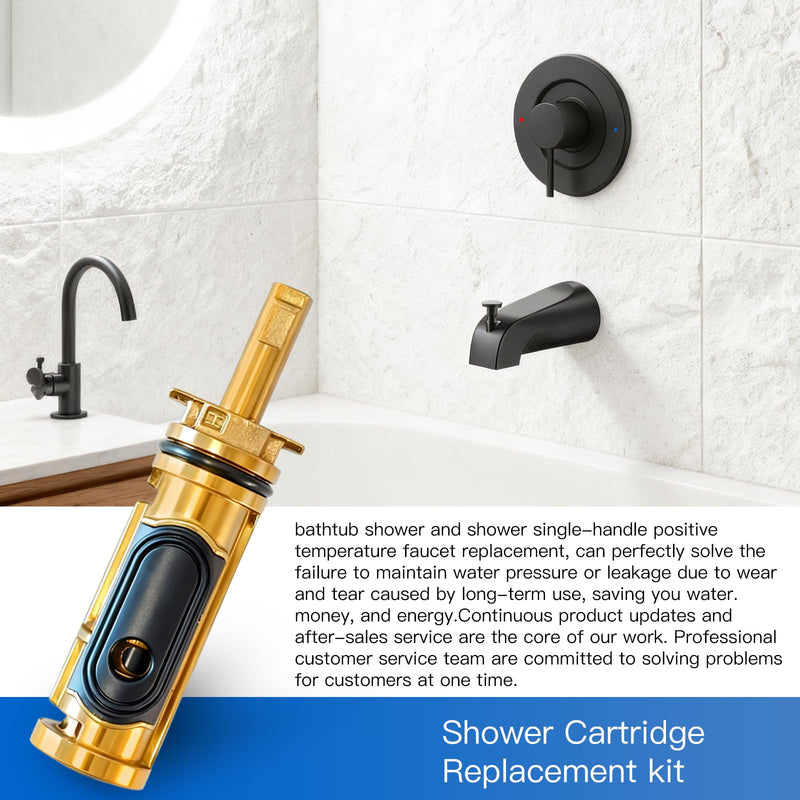 Replacement Cartridge with Removal Tool 104421 for Moen,Replacement Compatible with Moen Tub Shower, Compatible with One Hanlde Posi Temp Faucets,All Metal
