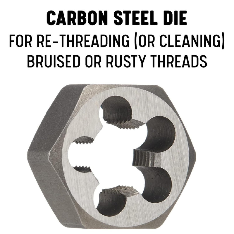 Drill America 3/8" Carbon Steel British Standard Pipe Hex Die, DWT Series DWTBSPS3/8HEX 3/8 in