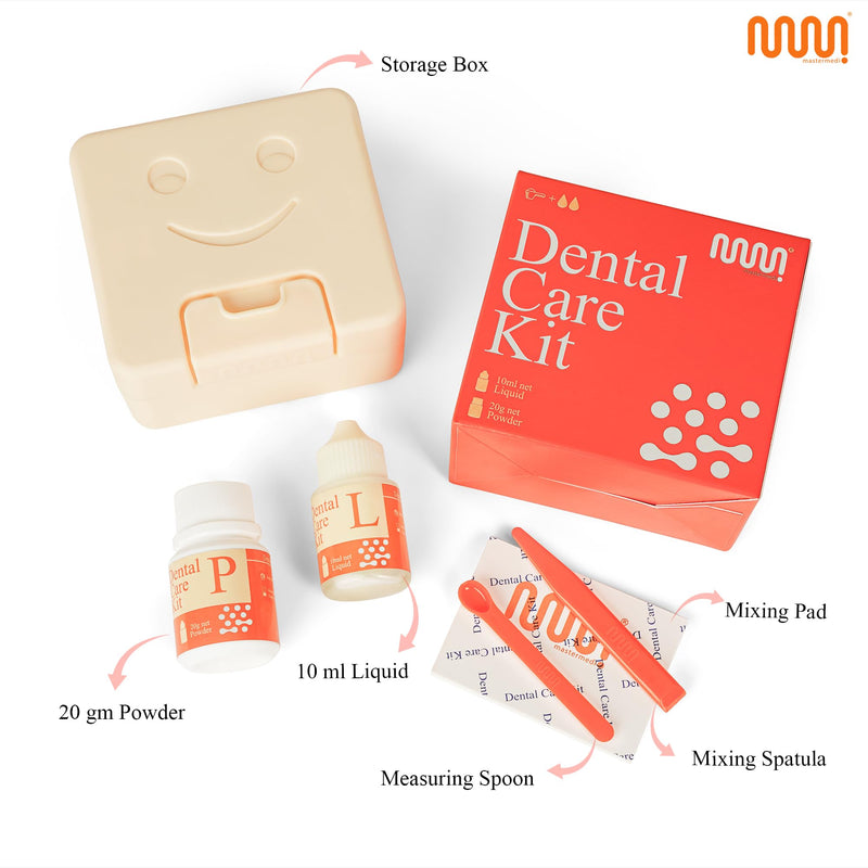 mastermedi Zinc Oxide Eugenol Cement Dental Care Kit Glue For Crowns & Bridges Filling - NewNest Australia