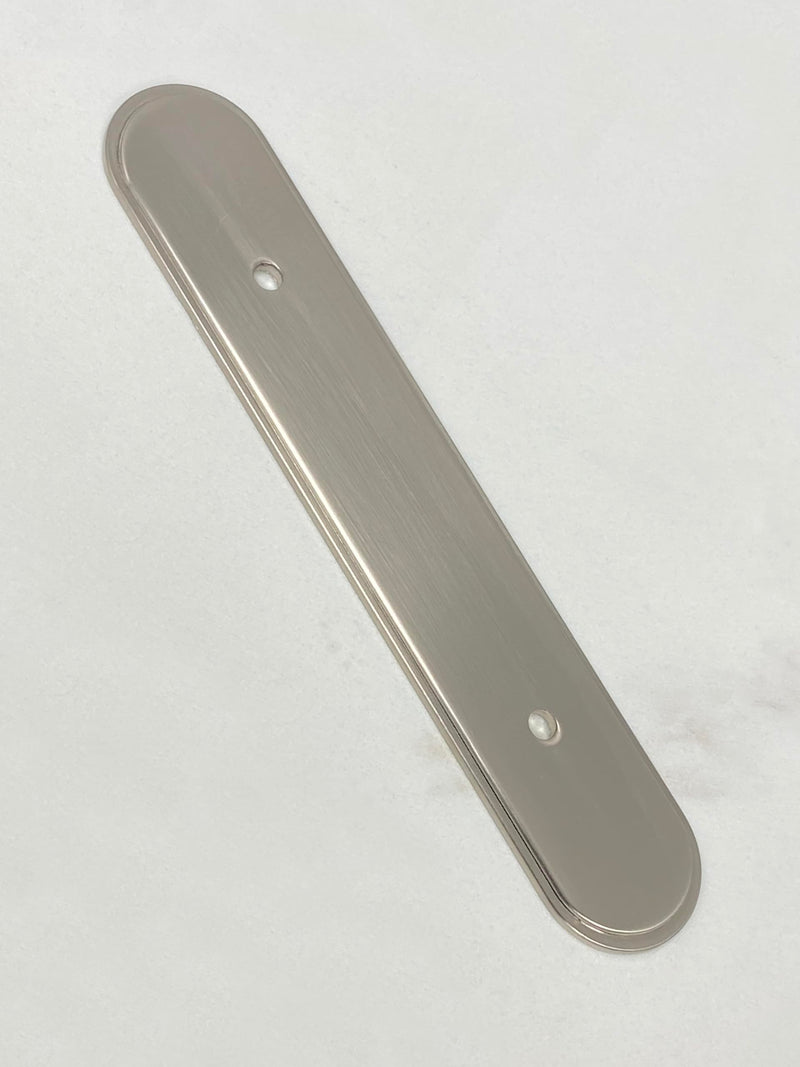 CKP Brand #300 3 in. (76mm) Oval Backplate, Brushed Nickel - 25 Pack
