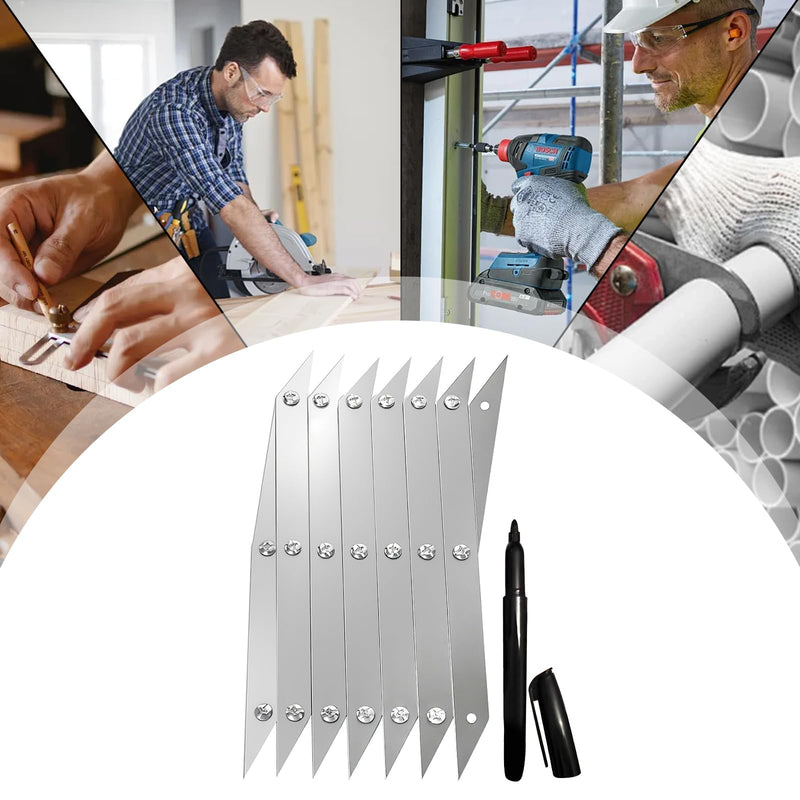 7 Point Center Finder Pro – Precision Measuring Tool for Woodworking, Welding & DIY Projects (Silver 7 Point)