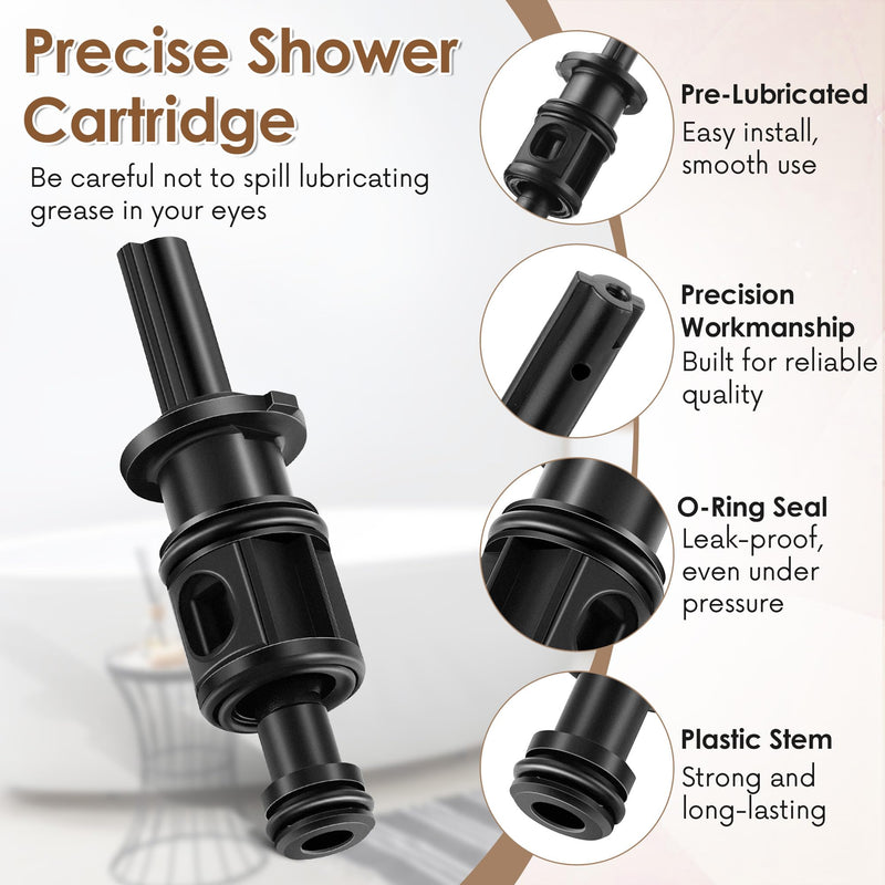 Shower Cartridge and Handle Replacement, Compatible with 9742920 S742920 and 940-240, Compatible with Pfister Avante Series Single Handle Lavatory, Tub and Shower Faucets(Plastic Stem) Plastic Stem