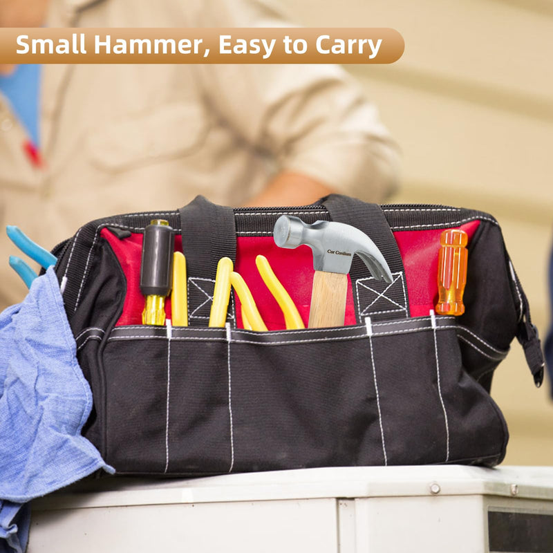 Hammer, Claw Hammer with Wood Handle and Steel Hammer Head, 8 OZ Small Hammer for House & DIY