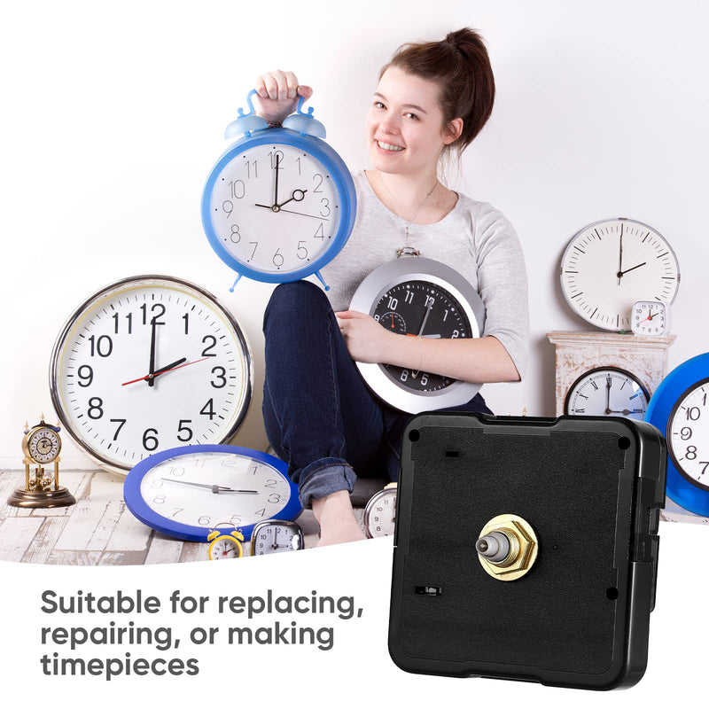 ifundom Clock Mechanism Replacement, Quartz Clock Movement Mechanism Replacement Battery Operated DIY Repair Parts Replacement (A(Thread Length 5/32inch)) A(thread Length 5/32inch)