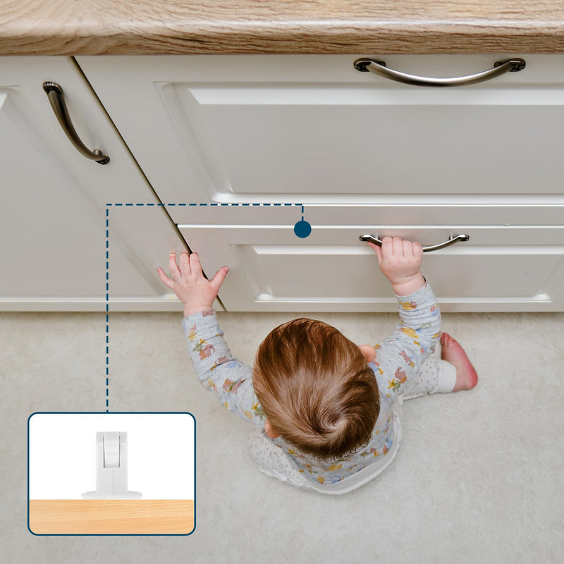 Inaya Magnetic Cabinet Locks Baby Proofing (20 Locks & 2 Keys), Child Safety Magnet Locks for Cabinets & Drawers with Invisible Design, 3M Adhesive for Easy Installation - No Drill & Tool Needed 20 Pack