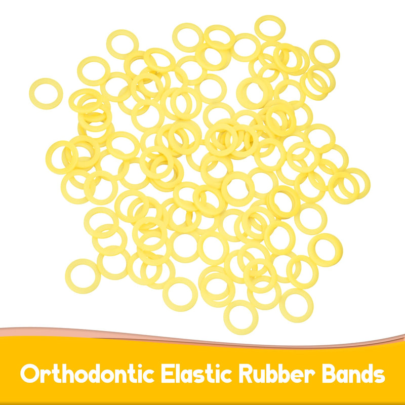 500 Pcs Orthodontic Elastic Rubber Bands, 3.5 Ounces Heavy Dental Rubber Traction Bands, Free Elastic Placer for Braces (5/16",Penguin) 5/16",Penguin