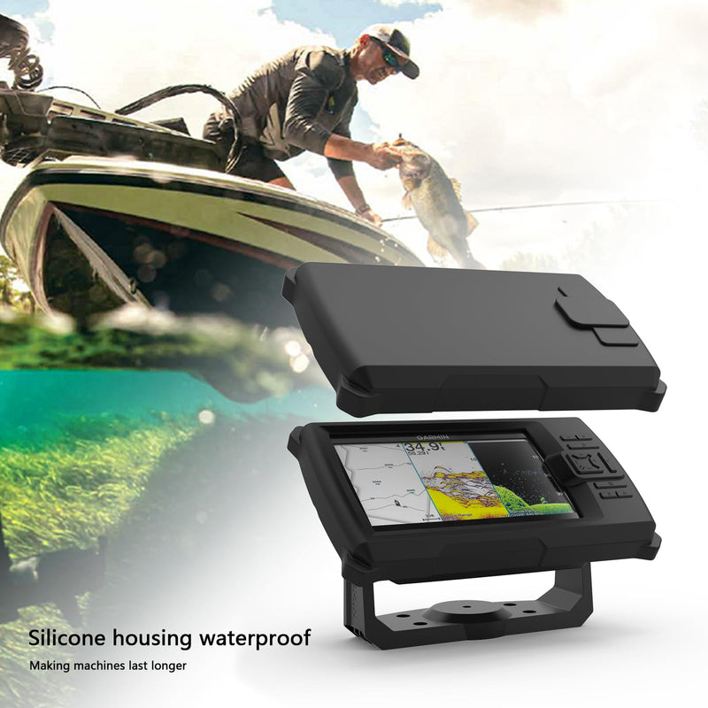 Fish Finder Protective Silicone Skin Cover Compatible with Garmin Striker Vivid 7cv and 7sv,Garmin Striker 7cv/7sv Sonar Transducer,Silicone Cover with Installation Case