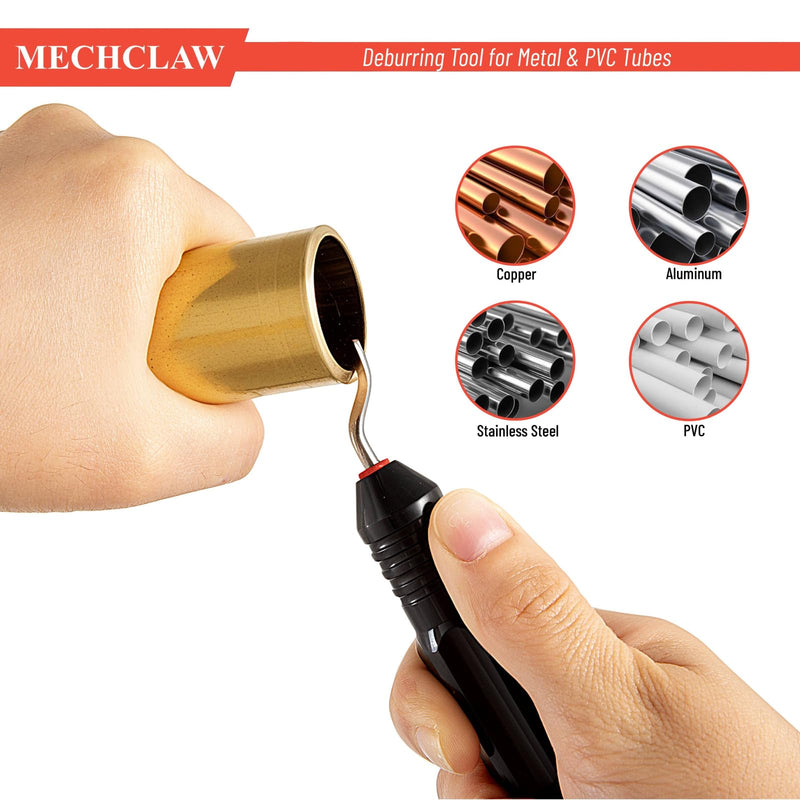 Heavy Duty Tube Cutter, Cuts 3/16 to 2 Inch Outer Diameter Tubes, Hand-Operated Copper Pipe Cutter for Copper, Iron, Aluminum, Stainless Steel Tubes, with Deburring Tool & Replaceable Blade