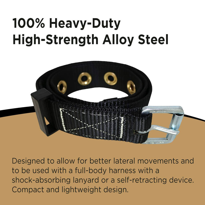 AFP Tongue Buckle Body Belt, Heavy-Duty Tool Belt for Pouches, Work Belt, PPE for Safety Harness, Work Positioning, Construction, Fall-Protection, Carpenters (OSHA/ANSI rated) 1.75’’W, Black (Small) Small