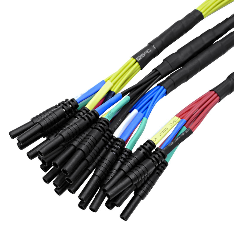 HT306 4 Connectors Sizes Universal Breakout Leads, 6 Channel Test Lead Set for Automotive Oscilloscope Diagnostic, 0.6 mm, 1.5 mm, 2.3 mm and 2.8 mm HT306