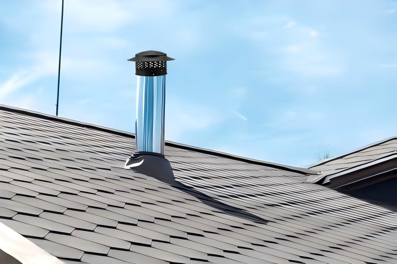 Cone Top Chimney Cap, Chimney Cover Cap Outside Roof Fireplace Screen Cover Exterior Stove Pipe Topper (Sliver, 6in)