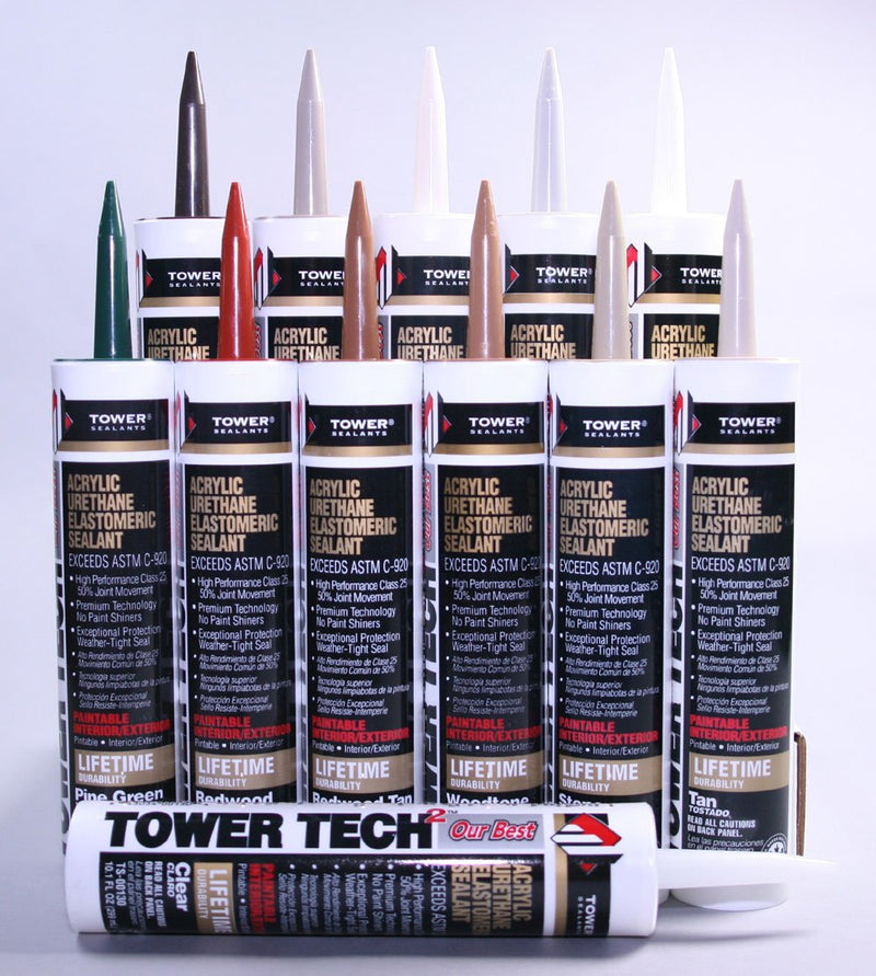 | Tower Tech 2 - Acrylic Urethane Elastomeric Sealant - 10.1 fl oz - Clear