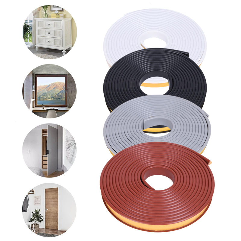 U-Shape Edge Banding, 16.4ft Self Adhesive Veneer Edging,TPE Flexible Furniture Edge Protector for Cabinet Repair Furniture Restoration (25MM, White) 25MM