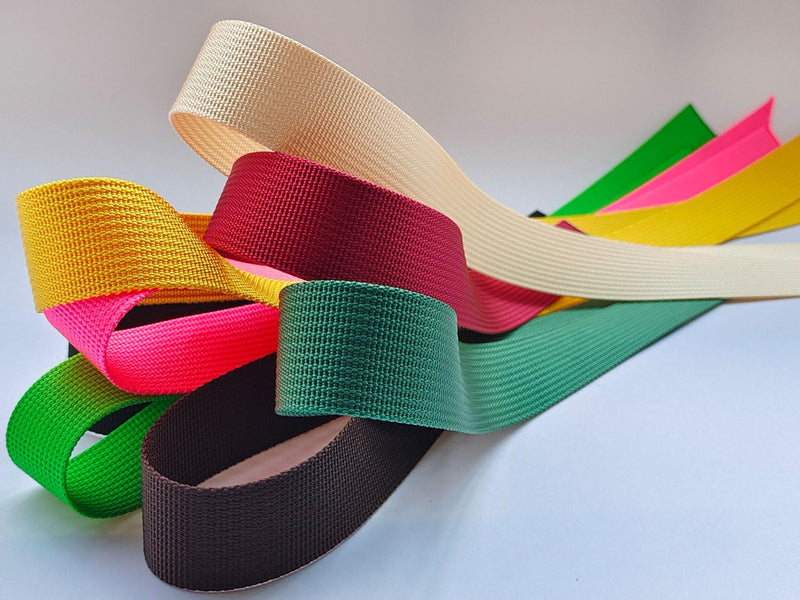 1 Inch Nylon Webbing 6 Yards 20 Yards 22 Yards 24 Yards Durable Flat Nylon Strap for Backpack Cargo Strap Pet Leash or Collar Craft Mixed Color 3 24.0 Yards