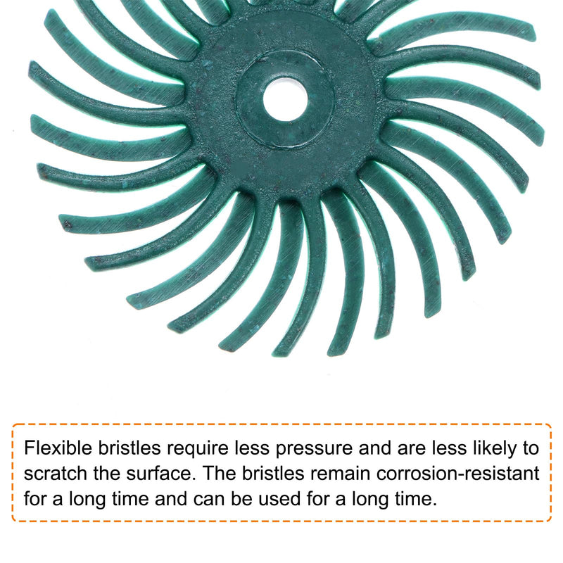 HARFINGTON 42pcs Radial Bristle Disc Set 1" 80-2500 Grit Detail Abrasive Brush Kit Gap Polishing Wheel Assortment with 6pcs 1/8" Shank Mandrels for Jewelry Wood Metal Polishing Cleaning
