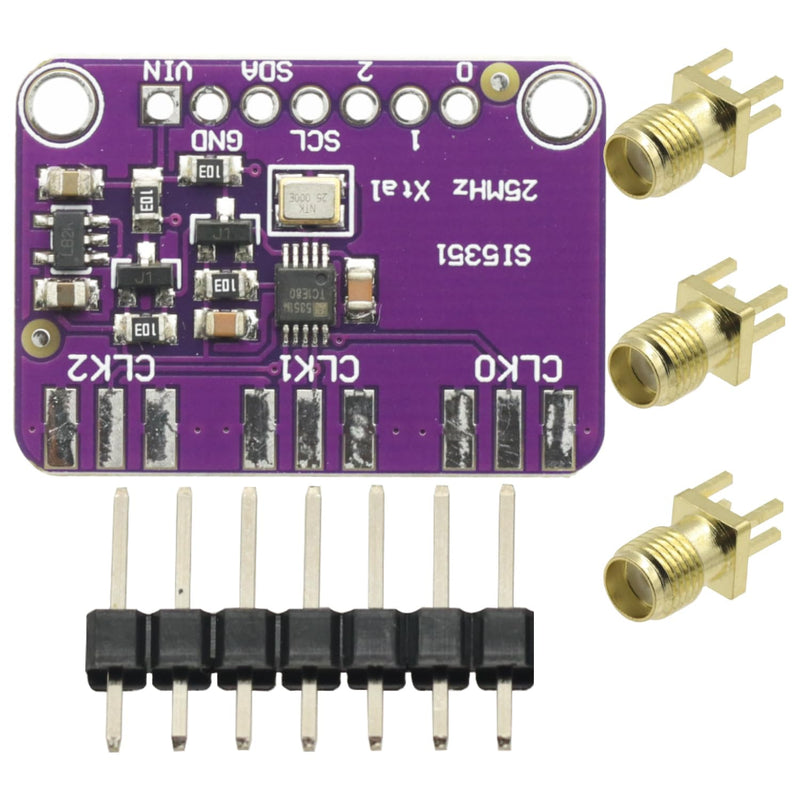 DC 3V-5V Si5351A Si5351 I2C Clock Generator Breakout Board Module Signal Generator Clock 8KHz-160MHz for Arduino