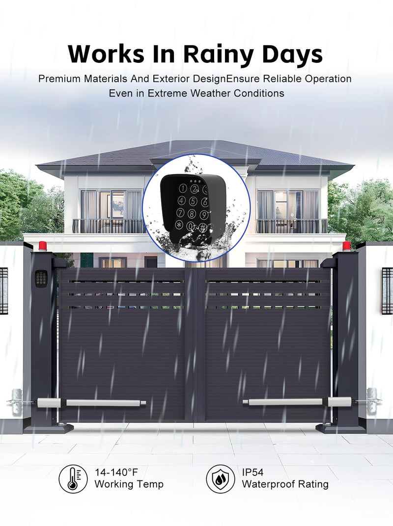 X X-HOUSE Touch Panel Wireless Keypad for X X-HOUSE & JUJIANG Automatic Swing Sliding Gate Opener, Wall Mounted Waterproof Keyless Entry Keypad, Digital Code Keypad Security Control
