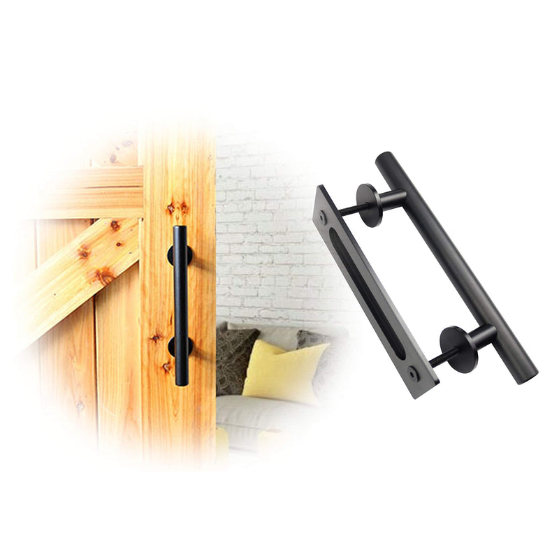 Heavy Duty Barn Door Handle Set, Large Rustic, for Gates Garages Sheds Furniture (Aluminum 12" Handle) Aluminum 12" Handle