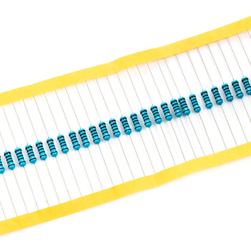 Chanzon 100pcs 1/2W (0.5W) 1K Ω ohm Metal Film Fixed Resistor 0.01 ±1% Tolerance 1KR MF Through Hole Resistors Current Limiting Rohs Certificated [1-2ZC11] 1K ohm