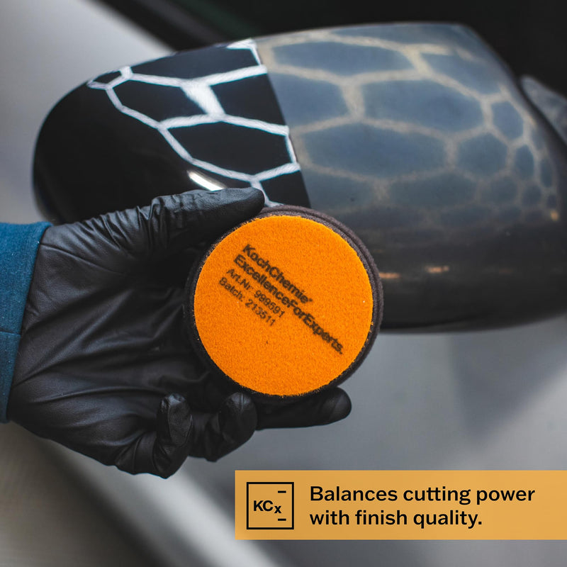 KOCHCHEMIE - One Cut Pad V2 - Medium Abrasive Pad for Removing Moderate Weathering & Scratches; Long-Lasting Compression Hardness; Contours Easily (45mm x 23mm) 45mm