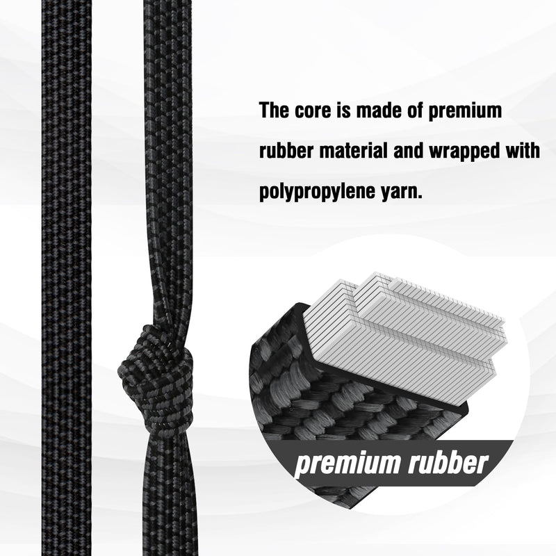 Bungee Cords with Hooks Heavy Duty, Flat Adjustable Bungee Cords with Hooks 40 Inch, Rubber Black Bungee Straps with Buckle Hooks for Outdoor, Camping, Tarps, Bike Rack, Tent, Truck, 4 Pack 40Inch-Black 4pcs