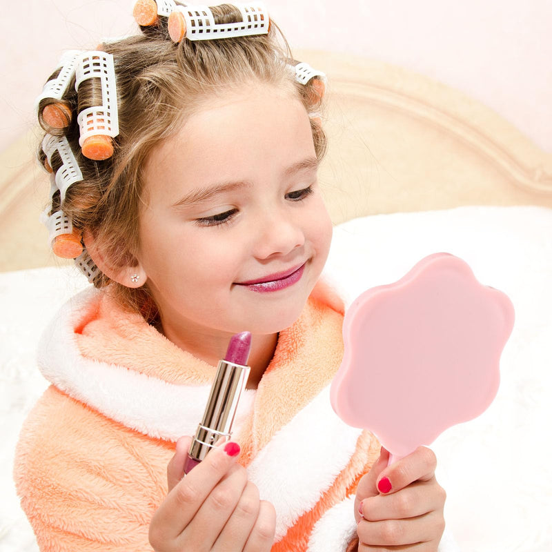 50 Pcs Handheld Mirror Bulk Small Hand Mirror with Handle Portable 2.87 x 5.51 Inches Plastic Compact Makeup Cosmetic Tools for Travel Daily Use (Black,White,Lotus Pink,Blue,Purple) Black, White, Lotus Pink, Blue, Purple 50