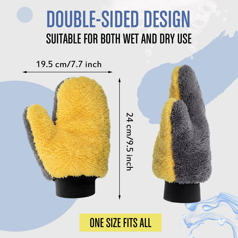 Paint Mitt Stain Gloves Reusable Microfiber Gray,yellow 10