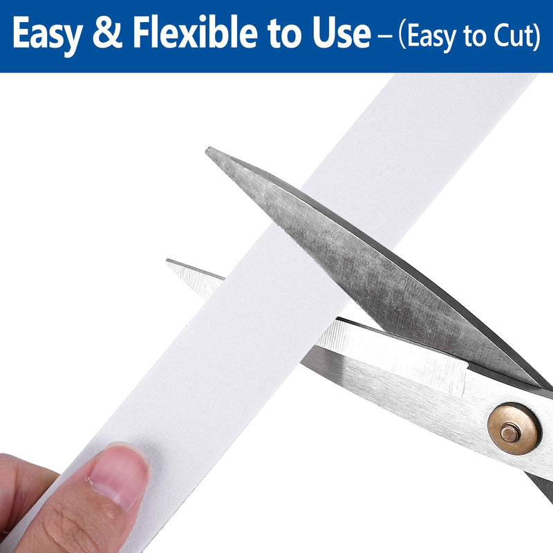 Self Adhesive Foam Tape Weatherstrip 1/2in x 1/4in x 16.5Ft High Density Foam Insulation Strips Foam Seal Weather Stripping with Strong Adhesive for Door and Window Sound Isolation Soundproofing