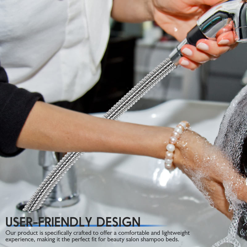 LukLoy 𝟏/𝟐" to 𝟏/𝟒" Nut Stainless Steel Shampoo Bowl Hose for Professional Salon Shampoo Bowl Faucet and Sprayer Head, Sprayer Head Not Included 1/4'' Nut