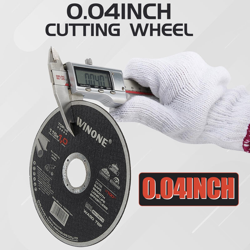 Cut Off Wheel 4 1/2,10 Pack Cutting Wheel Ultra Thin 0.04x0.87 inch Cutting Disc Stainless Steel Angle Grinder Cutting Disc Fast Burr-Free Metal Cutting Blade 10 PACK