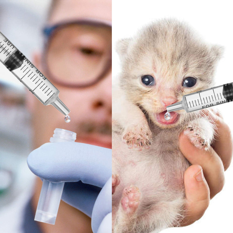 3ml Syringe Without Needle - 3 ml Small Plastic Syringes Sterile Individually Packed with Cap for Lab Medicine Student Measuring Liquid and Pet Dog Cat Baby Feeding Oral Colostrum ( 60 Pack 3cc /ml ) B- 3ml-60Pack