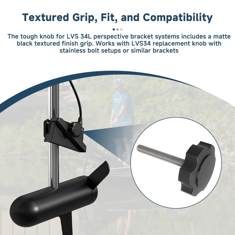 for Black Anodized Aluminum Replacement Knob Compatible with Garmin LiveScope Plus LVS34 Tilt Knob with Stainless Steel Hardware Suitable for Perspective Mount