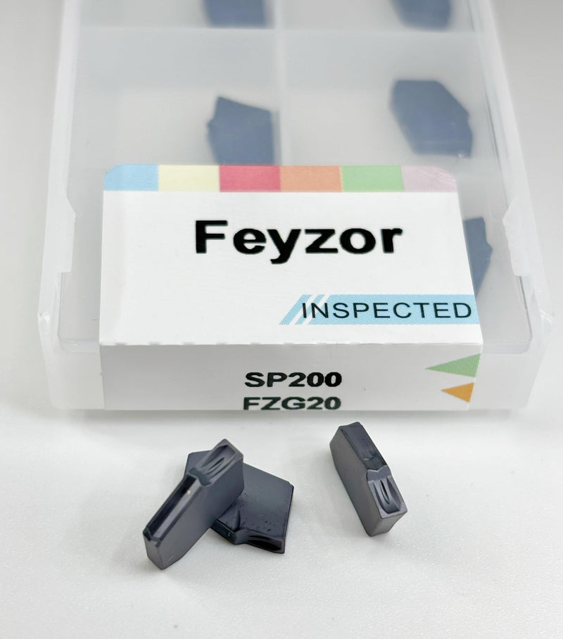 GTN-2 SP200 Carbide Grooving Inserts for CNC Lathe, PVD Black, 10pcs | GTN-2 grade, PVD black TiAlN coating, 2mm wide grooving, ideal for small parts & thin-wall workpieces on CNC lathes FZG20(PVD)