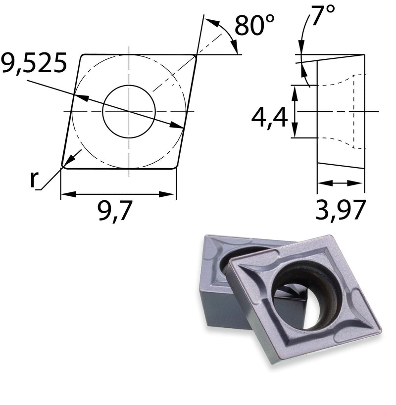 CCMT. Indexable Carbide Lathe Inserts… (CCMT09T308 LF6018) CCMT09T308 LF6018
