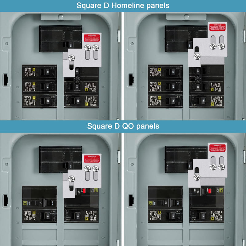 Generator Interlock Kit for Square D QO or Homeline 100 or 125 Amp Panels, 3/4 to 7/8 Inches Spacing, Professional and Interlock Kit for Square D Homeline and QO 100 A Indoo or Outdoor