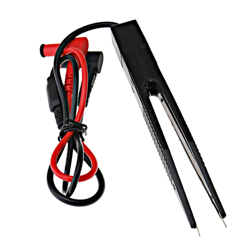 SMD Testing Tweezers Probe Test Pen Inductor Components Tweezers Clip Measure Compatible with Multimeter Tester