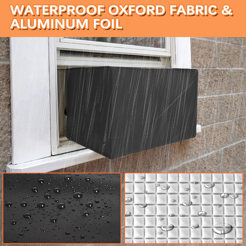 Air Conditioner Covers for Outside fit for Midea U Shaped Unit, Black